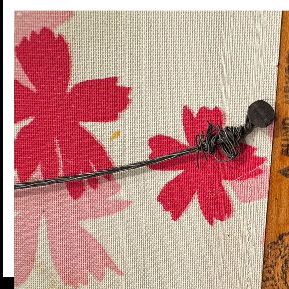 Vtg Framed Folk Art Embroidery/Crewel George Washington? On Horse Cherry Tree - Picture 7 of 9